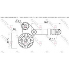 654263 AUTEX Натяжная планка, поликлиновой ремень