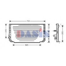 212003N AKS DASIS Конденсатор, кондиционер