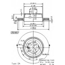 BS 8551 BRECO Тормозной диск