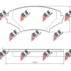 37472 ABS Комплект тормозных колодок, дисковый тормоз