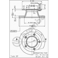 08.5181.10 BREMBO Тормозной диск