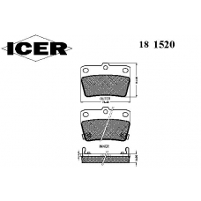 181520 ICER Комплект тормозных колодок, дисковый тормоз