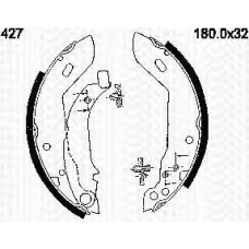 8100 10427 TRIDON Brake shoes