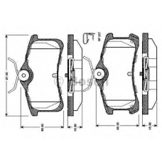 0 986 TB2 865 BOSCH Комплект тормозных колодок, дисковый тормоз