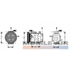 1700K031 VAN WEZEL Компрессор, кондиционер