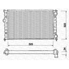 350213234000 MAGNETI MARELLI Радиатор, охлаждение двигателя