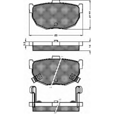 10489 BSF Комплект тормозных колодок, дисковый тормоз