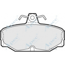 PAD537 APEC Комплект тормозных колодок, дисковый тормоз