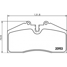 8DB 355 007-701 HELLA Комплект тормозных колодок, дисковый тормоз