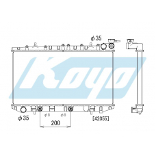 PA020320 KOYO P-tank corrugate-fin ass'y