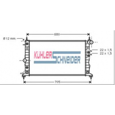 0608901 KUHLER SCHNEIDER Радиатор, охлаждение двигател