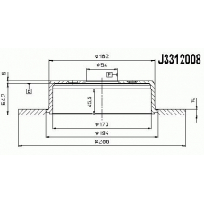 J3312008 NIPPARTS Тормозной диск