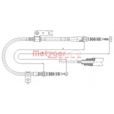 17.0595 METZGER Трос, стояночная тормозная система