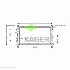 31-2075 KAGER Радиатор, охлаждение двигателя