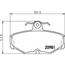 8DB 355 017-621 HELLA Комплект тормозных колодок, дисковый тормоз