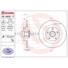 08.A826.17 BREMBO Тормозной диск