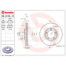 09.A145.10 BREMBO Тормозной диск