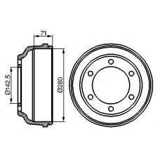 0 986 477 047 BOSCH Тормозной барабан