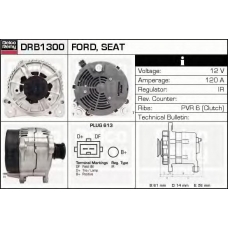 DRB1300 DELCO REMY Генератор