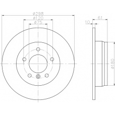 8DD 355 104-791 HELLA PAGID Тормозной диск