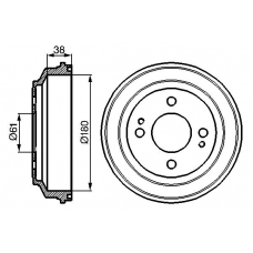 0 986 477 063 BOSCH Тормозной барабан