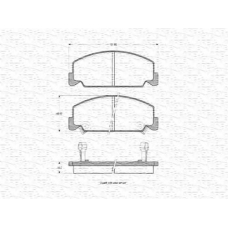 363702160904 MAGNETI MARELLI Комплект тормозных колодок, дисковый тормоз