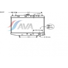 HD2047 AVA Радиатор, охлаждение двигателя