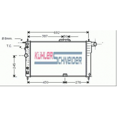 5200501 KUHLER SCHNEIDER Радиатор, охлаждение двигател