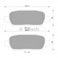 0 986 AB1 403 BOSCH Комплект тормозных колодок, дисковый тормоз