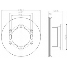 8DD 355 117-551 HELLA Тормозной диск