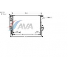 BW2145 AVA Радиатор, охлаждение двигателя