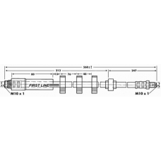 FBH6905 FIRST LINE Тормозной шланг