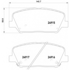 P 30 065 BREMBO Комплект тормозных колодок, дисковый тормоз