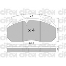822-586-0 CIFAM Комплект тормозных колодок, дисковый тормоз