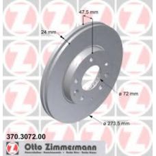 370.3072.00 ZIMMERMANN Тормозной диск