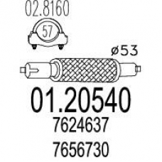 01.20540 MTS Гофрированная труба, выхлопная система