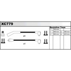 XC779 QUINTON HAZELL Ккомплект проводов зажигания