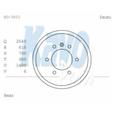 BD-3852 KAVO PARTS Тормозной барабан