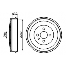 0 986 477 008 BOSCH Тормозной барабан