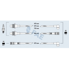 83320 FAE Комплект проводов зажигания