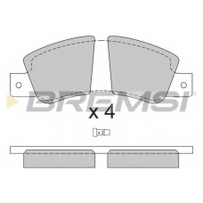 BP2181 BREMSI Комплект тормозных колодок, дисковый тормоз