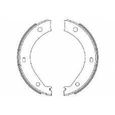 31307 SPIDAN Комплект тормозных колодок, стояночная тормозная с