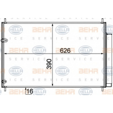 8FC 351 307-581 HELLA Конденсатор, кондиционер