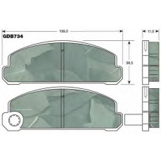 GDB734 TRW Комплект тормозных колодок, дисковый тормоз