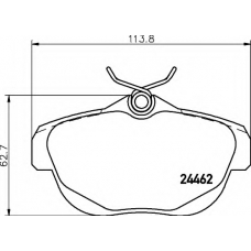 8DB 355 012-881 HELLA Комплект тормозных колодок, дисковый тормоз