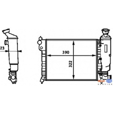 8MK 376 720-001 HELLA Радиатор, охлаждение двигателя