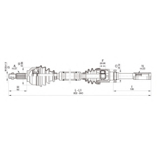 DRS6353.00 OPEN PARTS Приводной вал