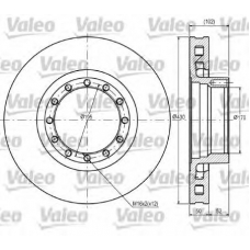 187089 VALEO Тормозной диск