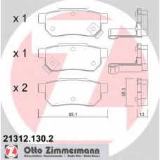 21312.130.2 ZIMMERMANN Комплект тормозных колодок, дисковый тормоз