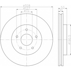 8DD 355 115-921 HELLA Тормозной диск